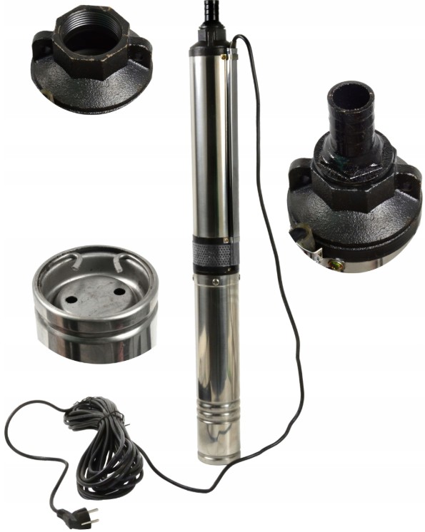 Geko G81410 Hlbinné ponorné čerpadlo 1,5kW na čistú vodu do vrtu 95mm QJD2-62 / 15-1,5
